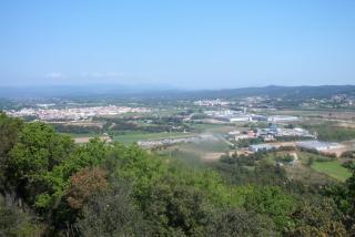 vista desde el castillo de Palafolls a Tordera