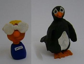 Preview of Gates vs Tux claymation
